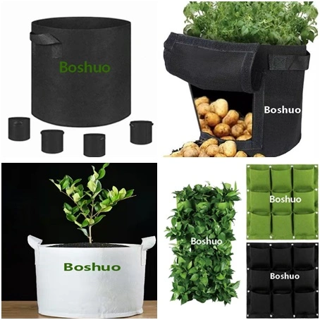 9 18 25 36 49 64 poche 2 3 5 7 10 20 30 gallons tissu géotextile feutre jardin vertical suspendu racine pépinière plante semis pomme de terre légumes cultiver planteur géo sac